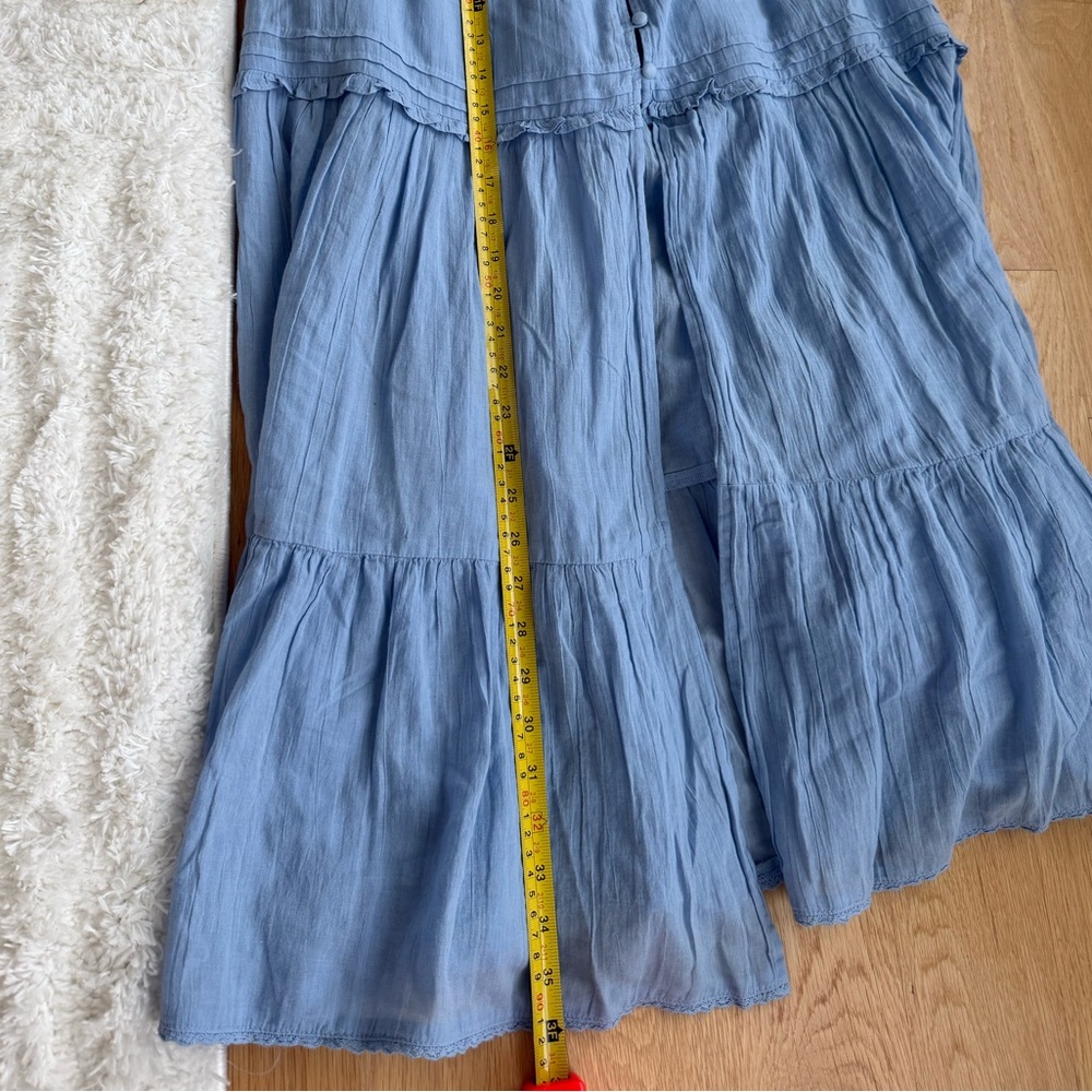Aerie Sky Blue A-Line Tiered Skirt - Picture 7 of 8